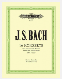 16 Konzerte nach verschiedenen Meistern BWV 972-987 