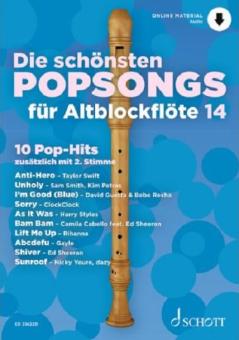Die schönsten Popsongs für Altblockflöte Band 14 - Bfl.Band 