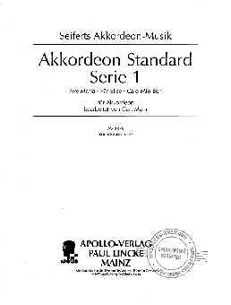 Akkordeon Standard Serie Band 1 